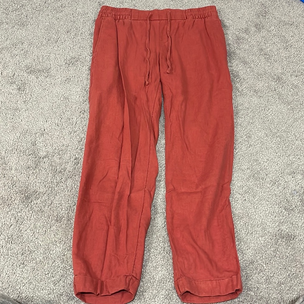 Linen Cargo Pants Cropped